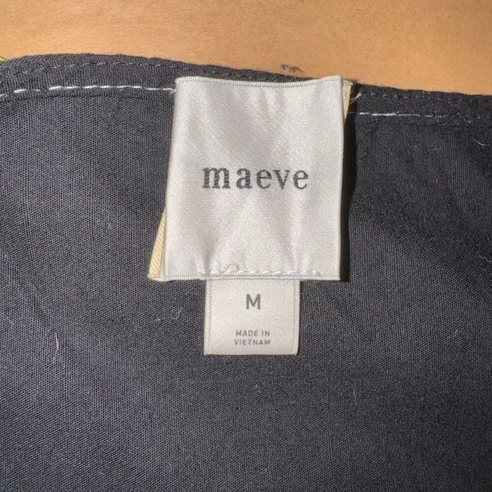 Maeve Tailored Square-Neck Peplum Top Medium minimalist structured - Picture 6 of 10